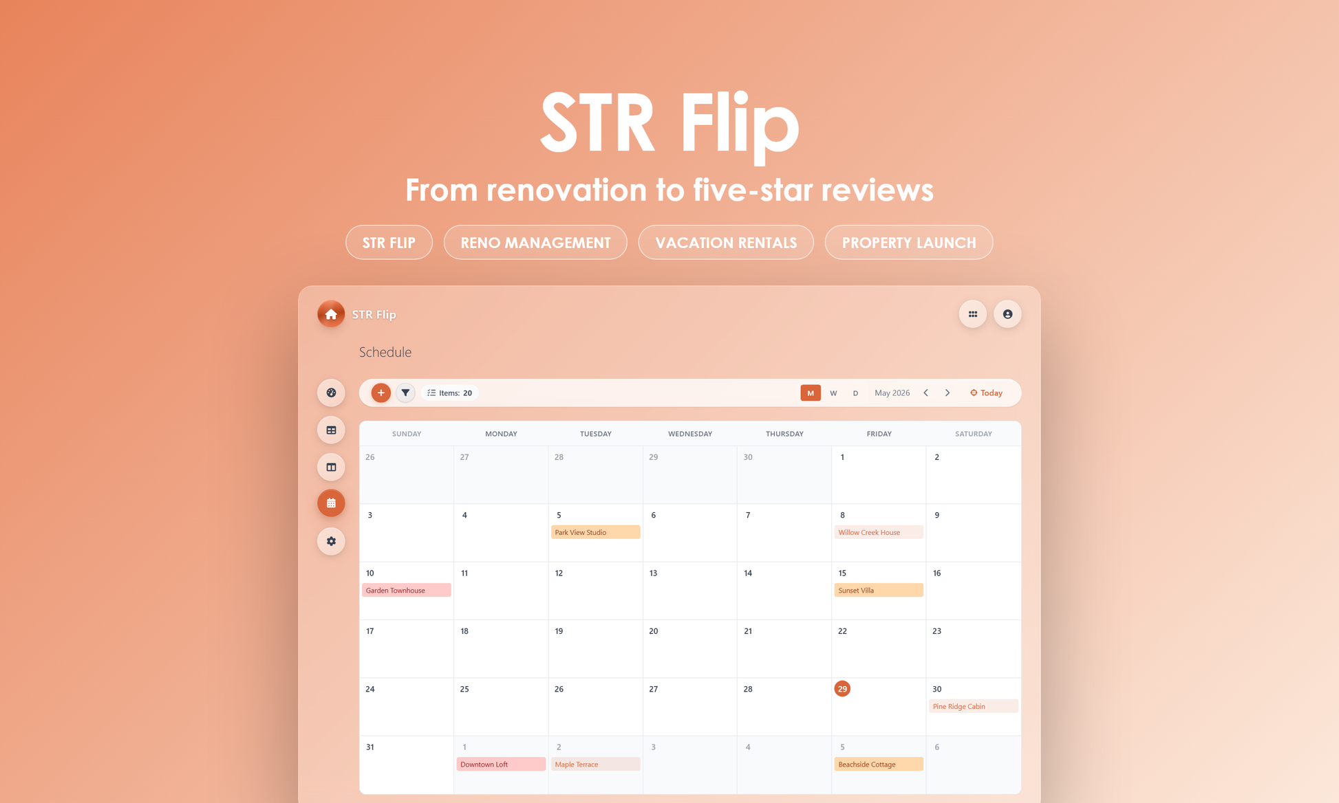 STR Flip - Calendar
