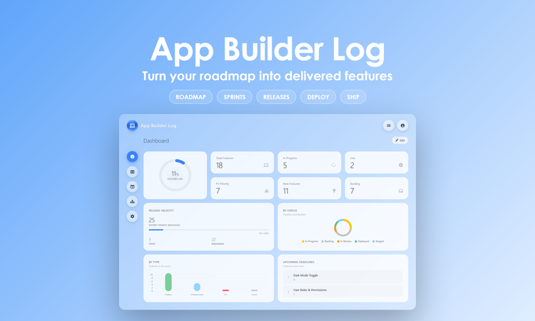 App Builder Log - Dashboard