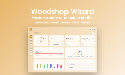 Woodshop Wizard - Dashboard