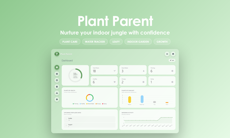 Plant Parent - Dashboard