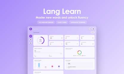 Lang Learn - Dashboard