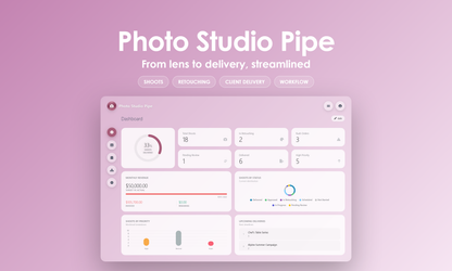 Photo Studio Pipe - Dashboard