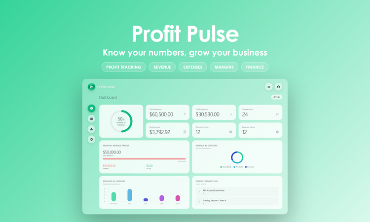 Profit Pulse - Dashboard