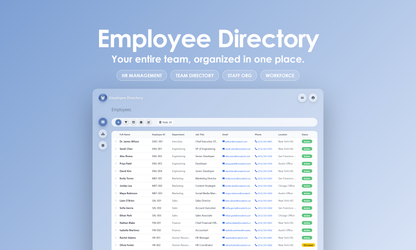Employee Directory - Dashboard