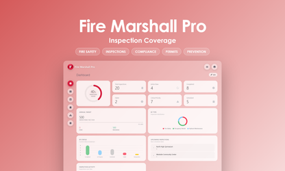 Fire Marshall Pro - Dashboard