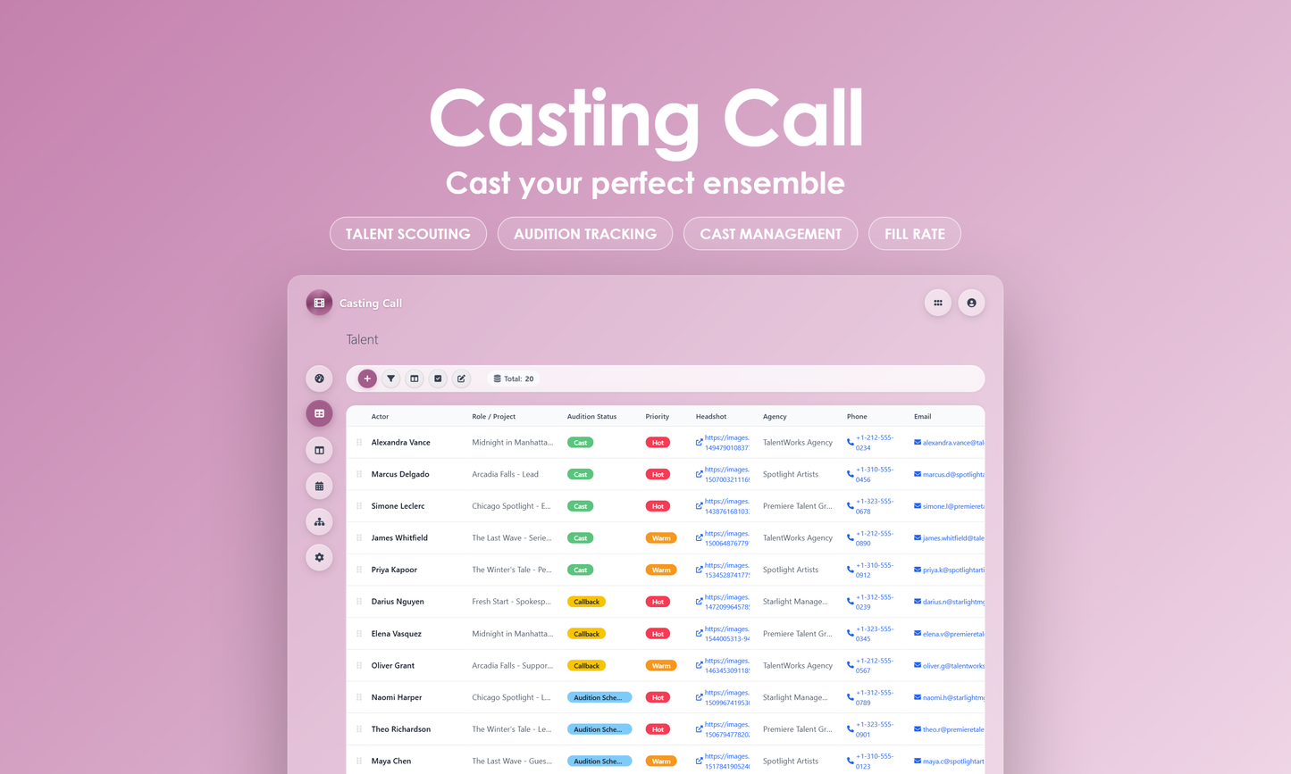 Casting Call - Grid