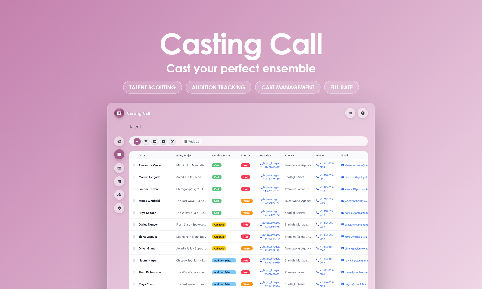Casting Call - Grid