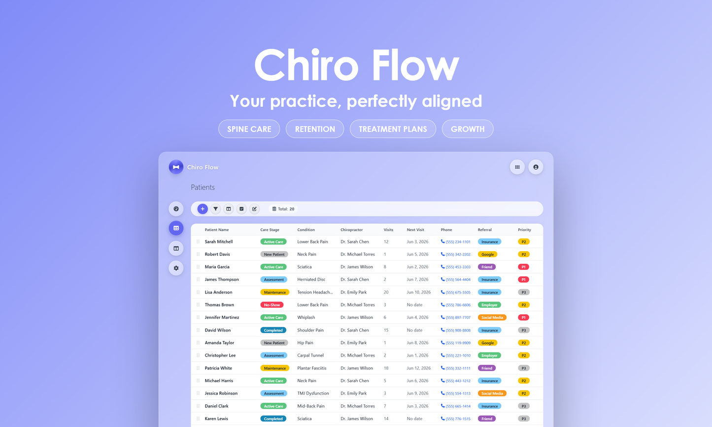 Chiro Flow - Grid