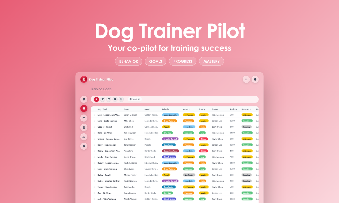 Dog Trainer Pilot - Grid