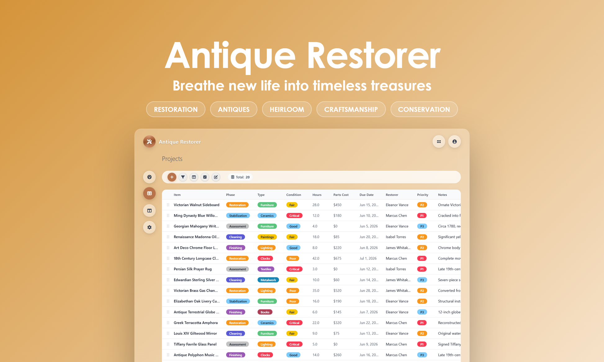 Antique Restorer - Grid