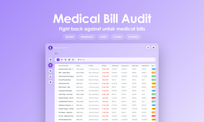 Medical Bill Audit - Grid