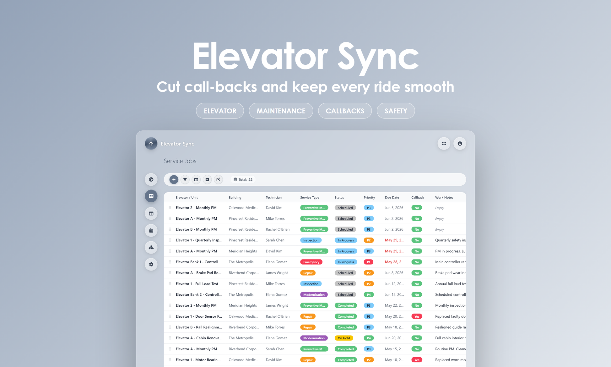 Elevator Sync - Grid