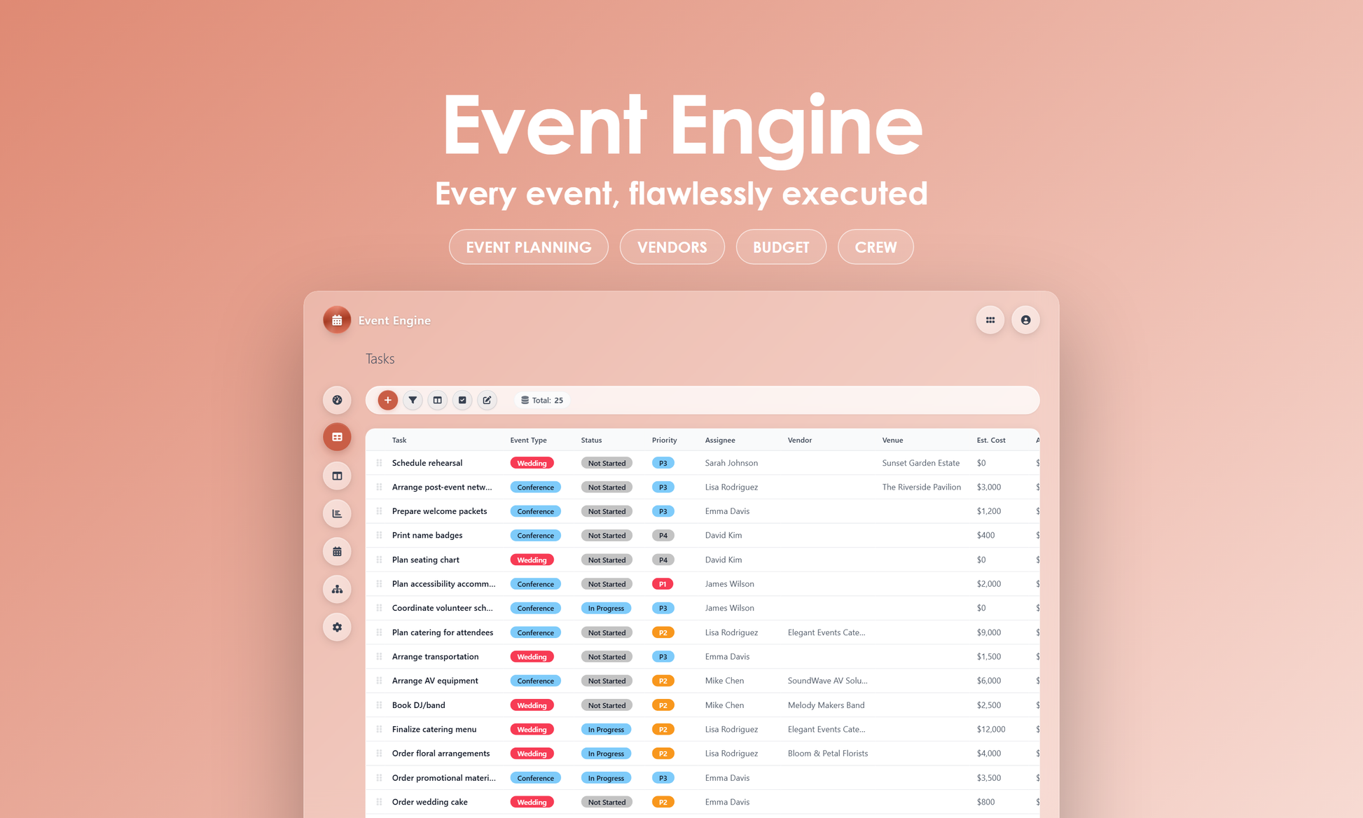 Event Engine - grid