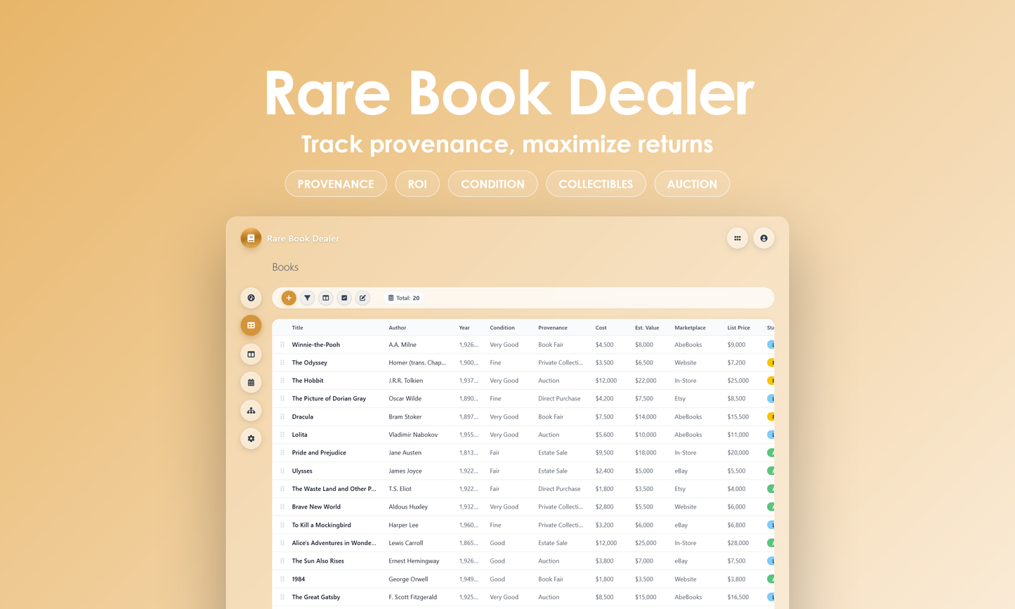 Rare Book Dealer - Grid