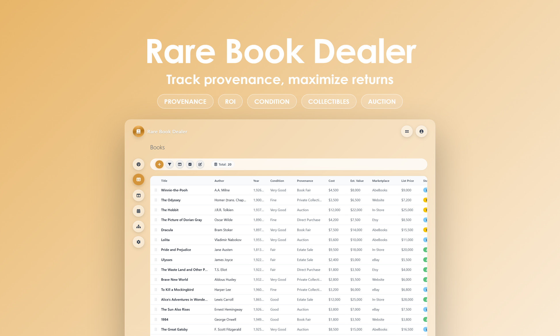 Rare Book Dealer - Grid