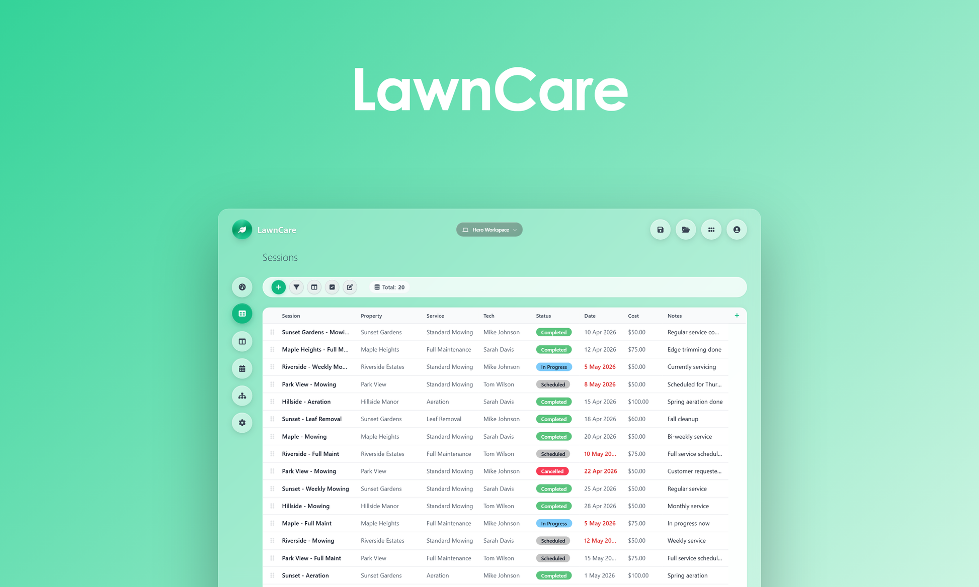 LawnCare - grid