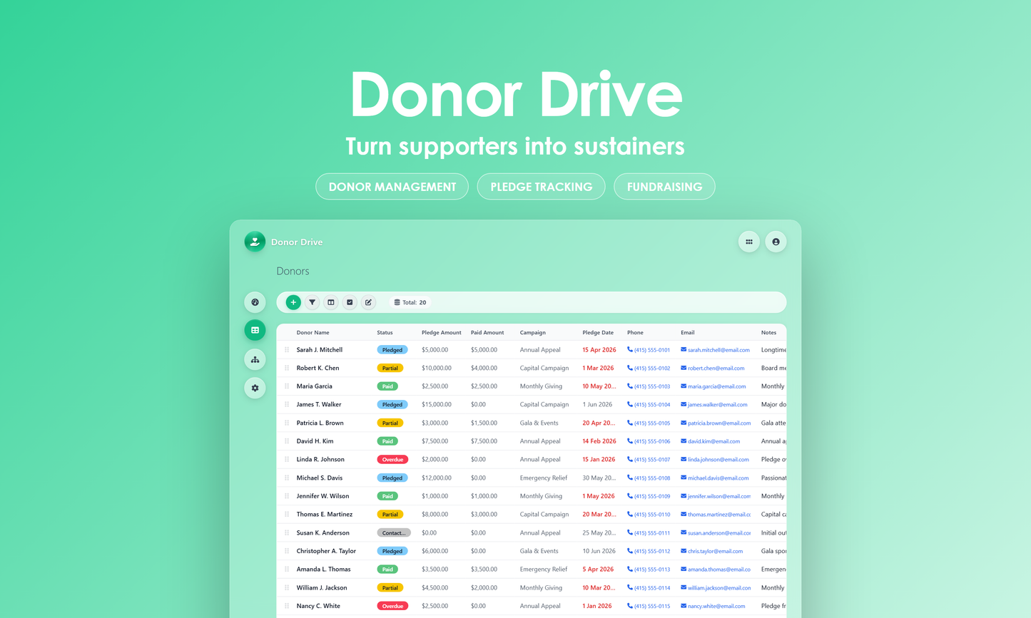 Donor Drive - Grid
