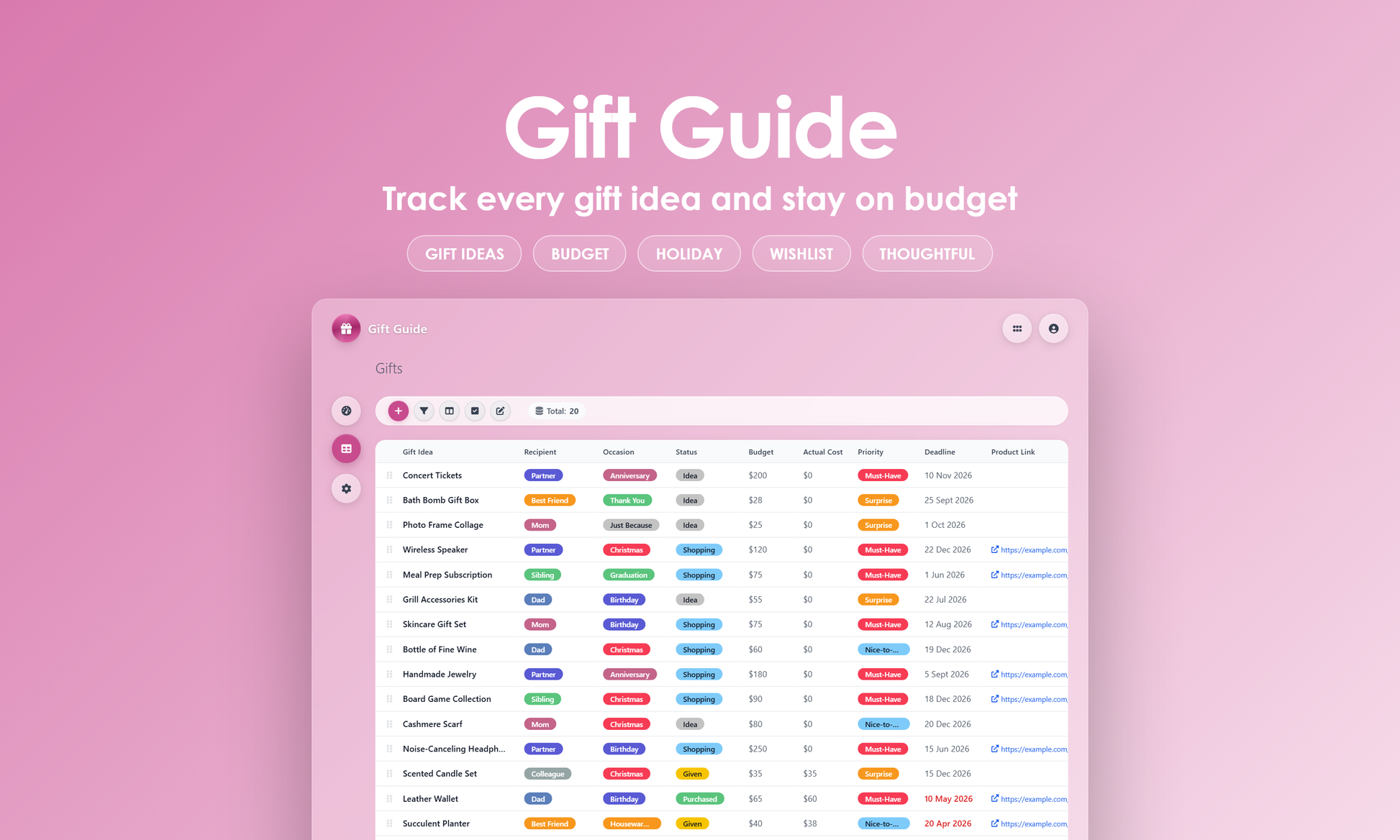 Gift Guide - Grid