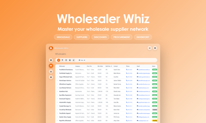 Wholesaler Whiz - Grid