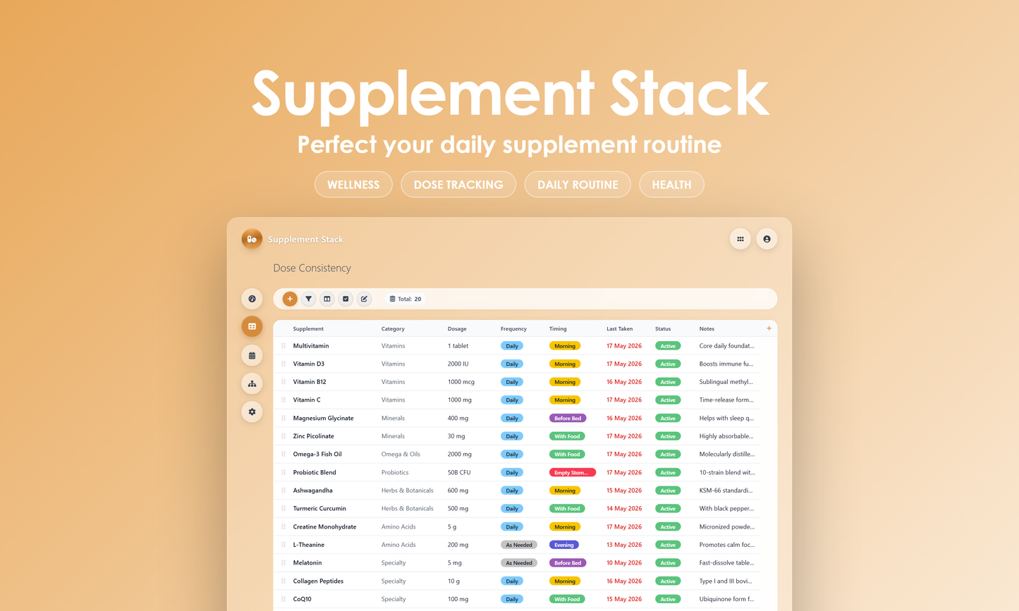 Supplement Stack - Grid