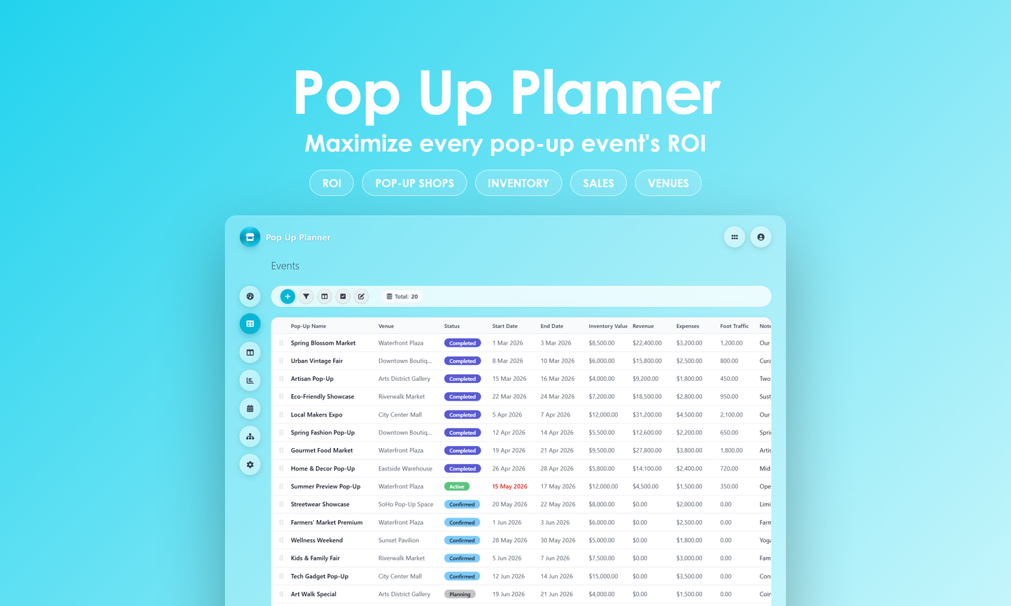 Pop Up Planner - Grid