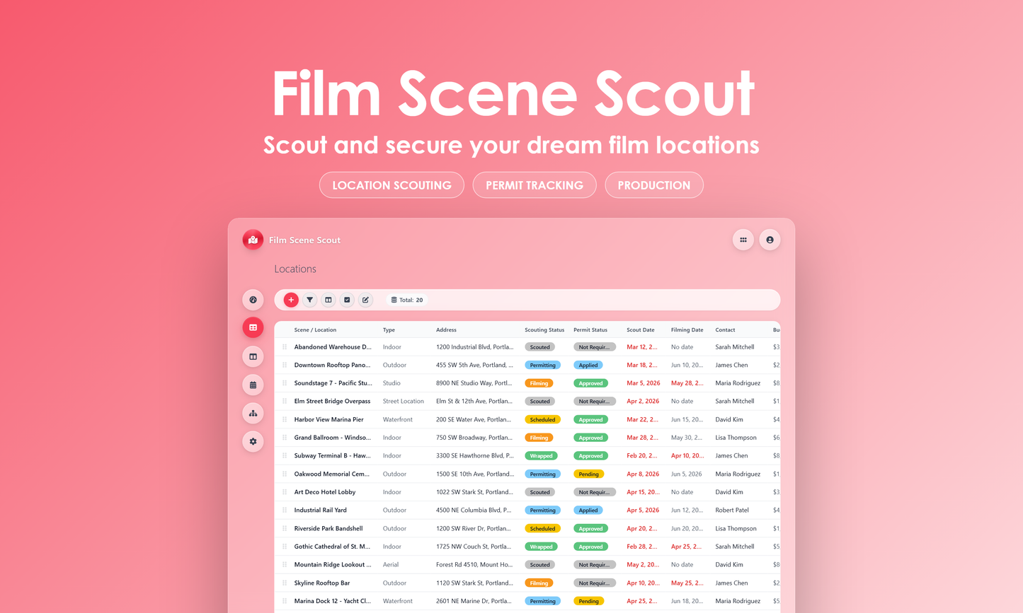Film Scene Scout - Grid