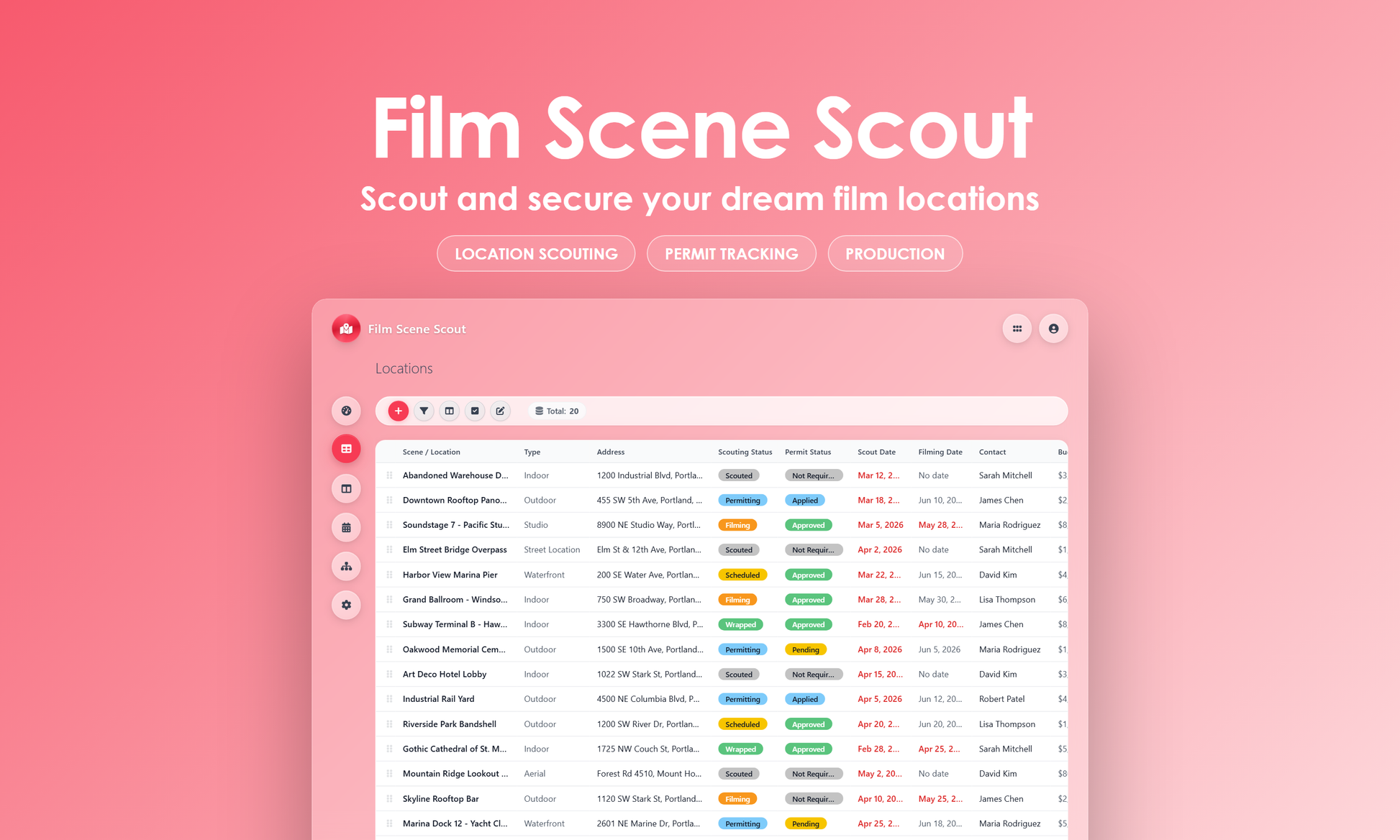 Film Scene Scout - Grid