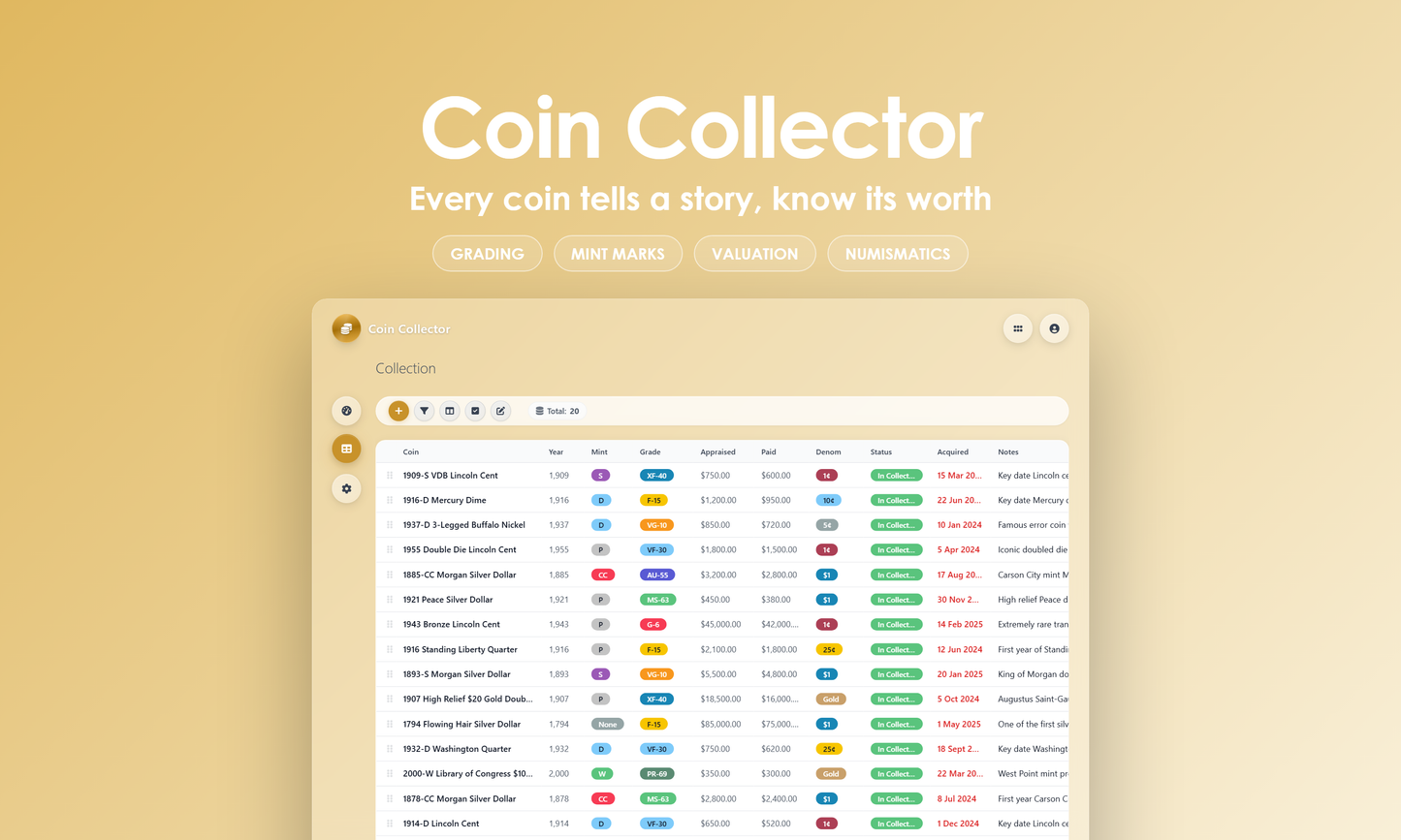 Coin Collector - Grid