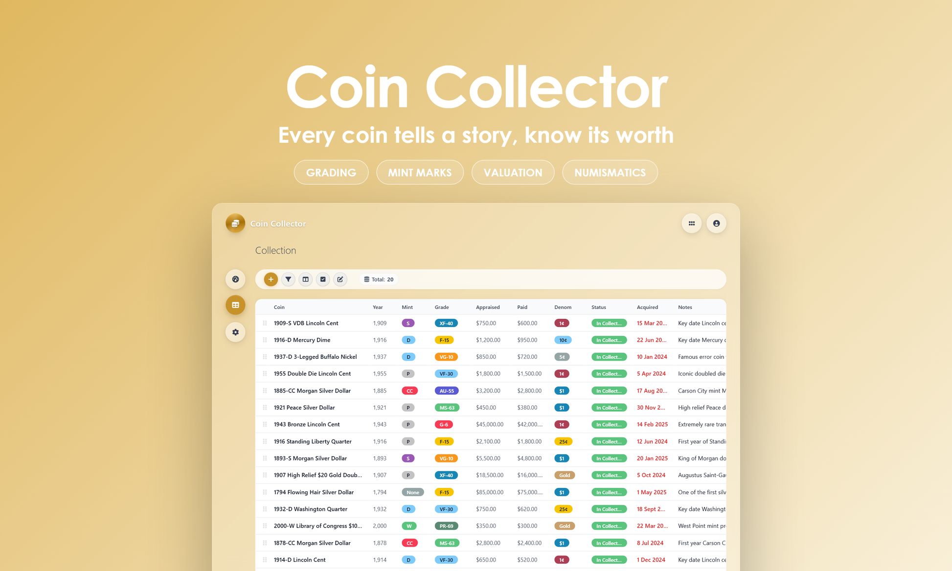 Coin Collector - Grid