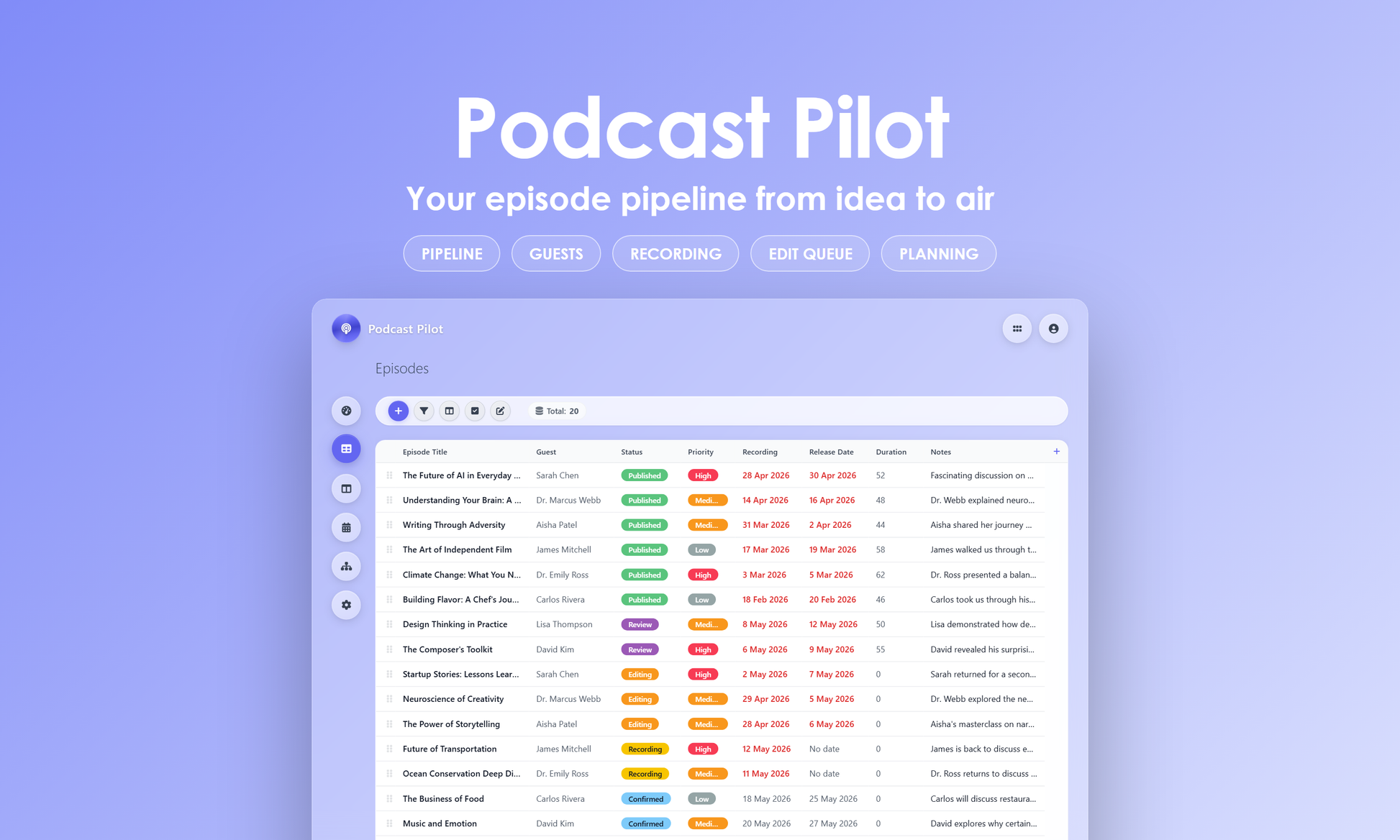 Podcast Pilot - grid