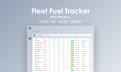 Fleet Fuel Tracker - Grid