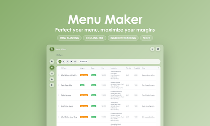 Menu Maker - Grid