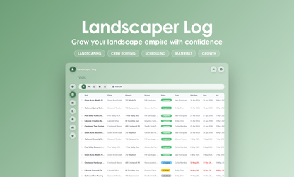 Landscaper Log - Grid