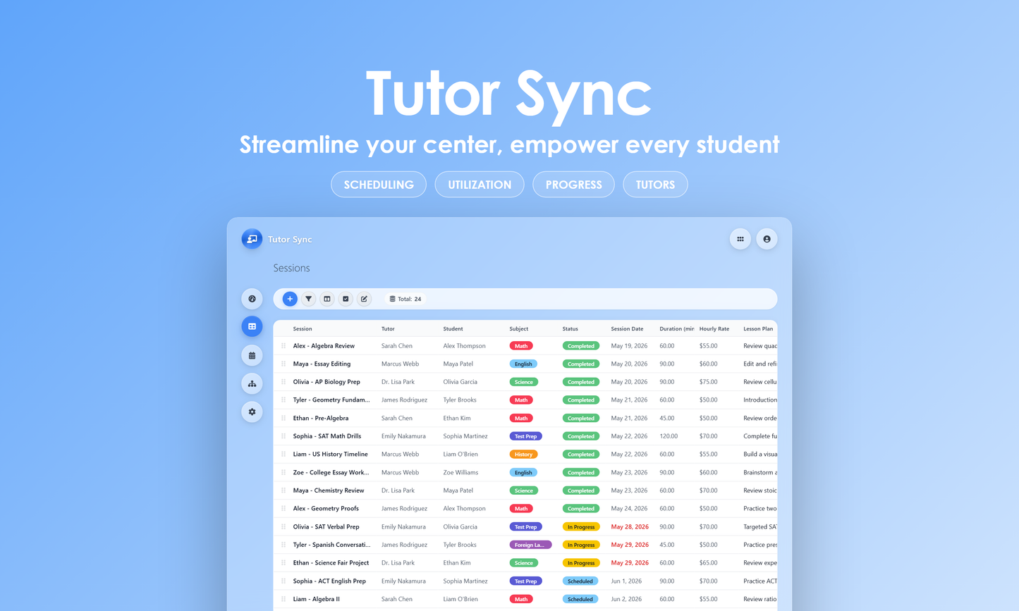 Tutor Sync - Grid