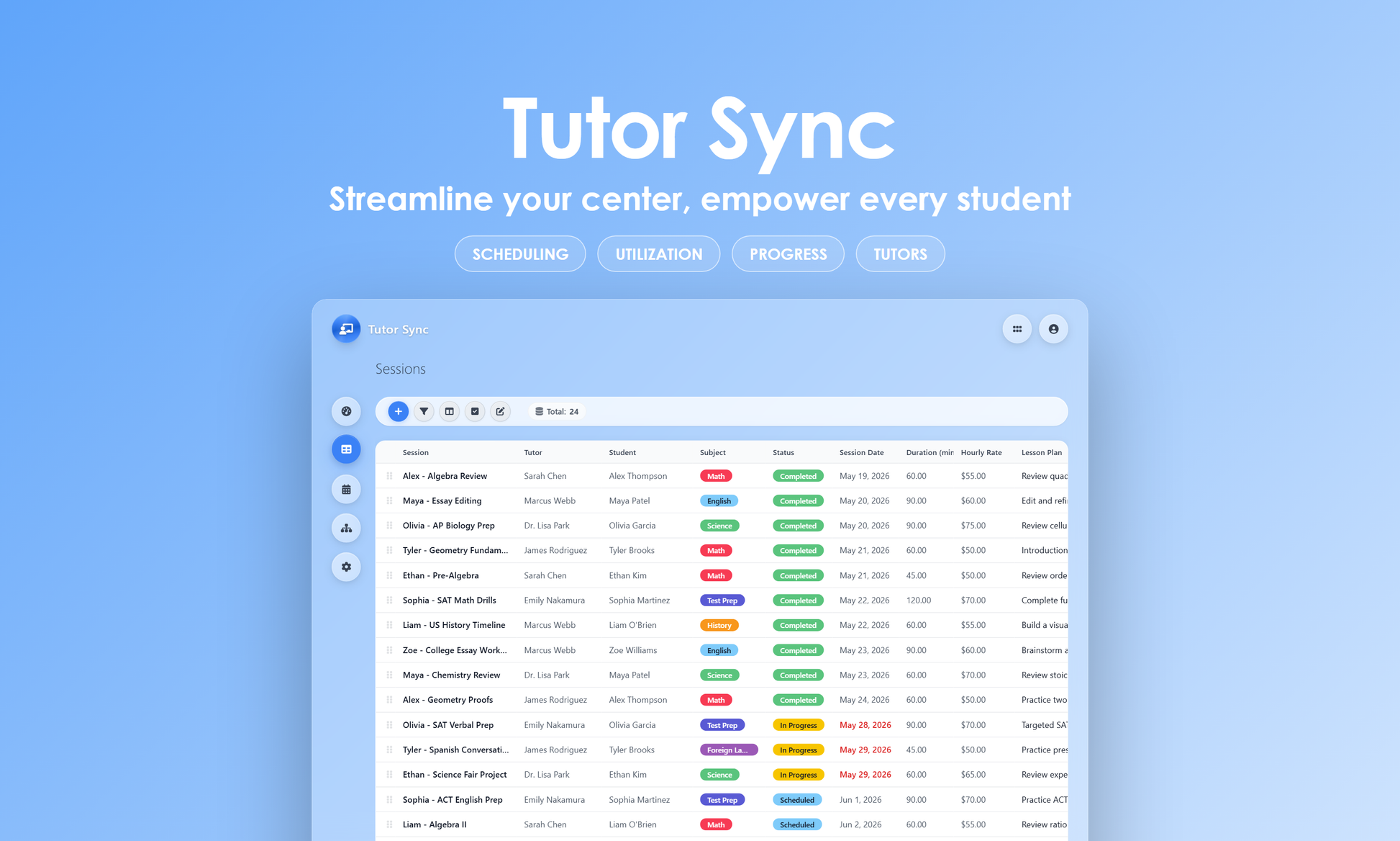 Tutor Sync - Grid
