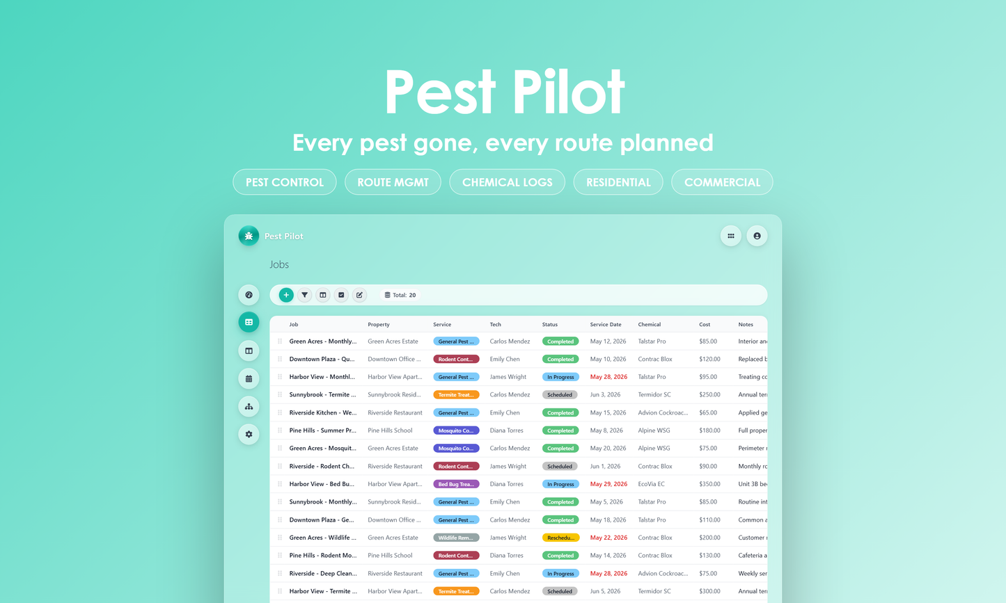 Pest Pilot - Grid