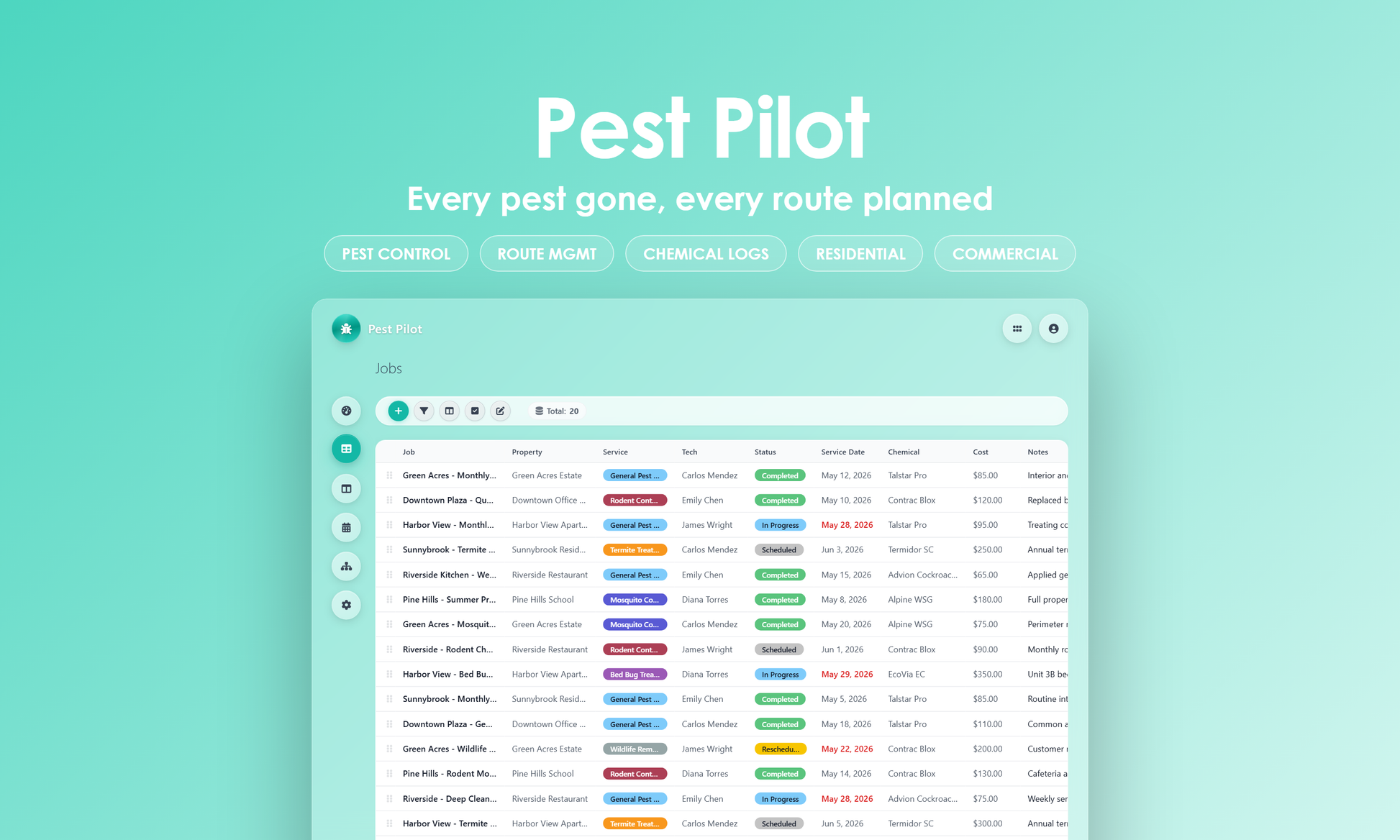 Pest Pilot - Grid