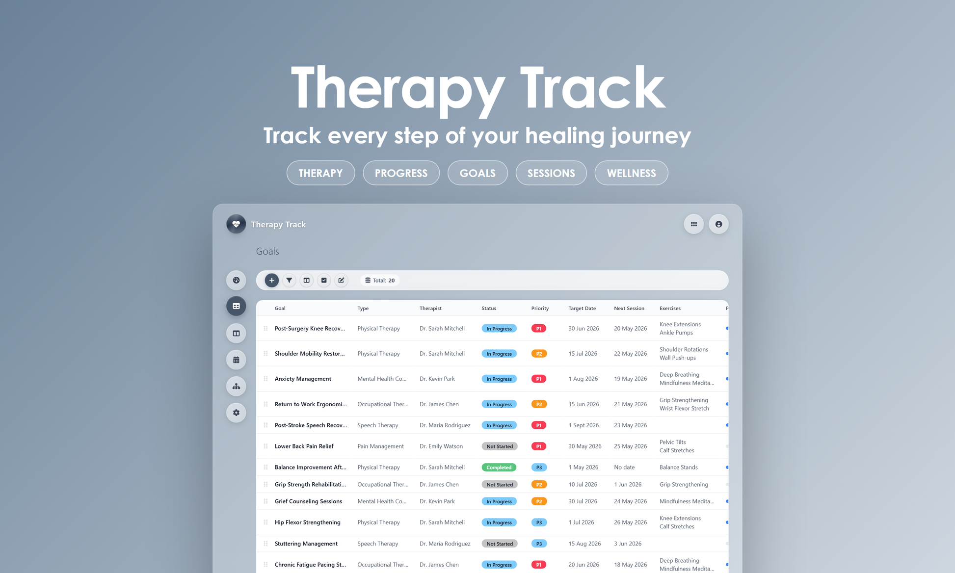 Therapy Track - Grid
