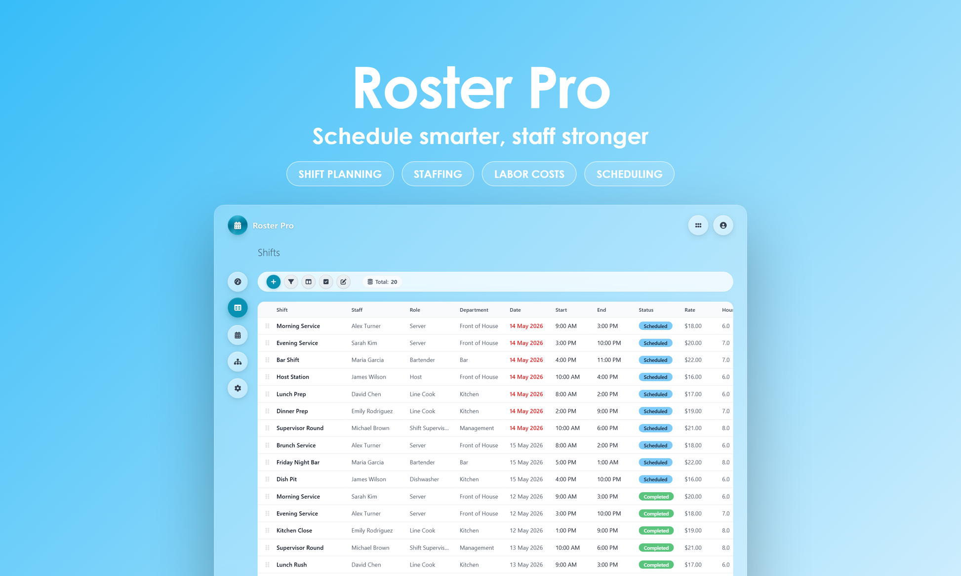 Roster Pro - Grid