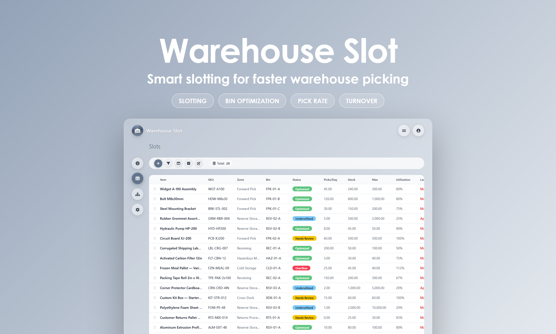 Warehouse Slot - Grid