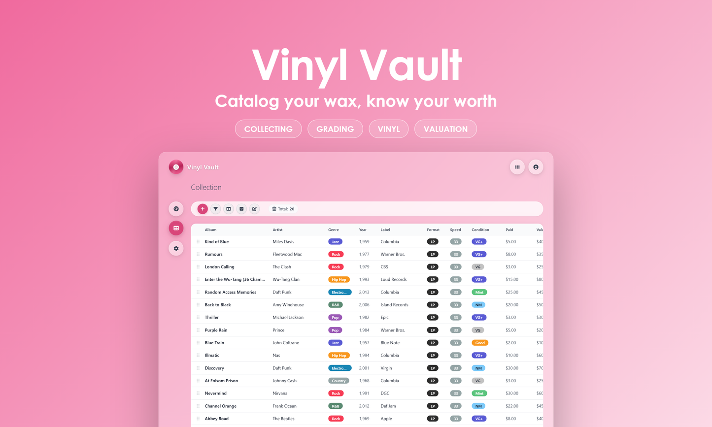 Vinyl Vault - Grid