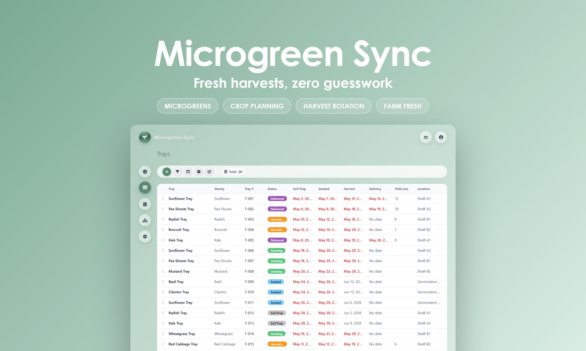 Microgreen Sync - Grid