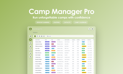 Camp Manager Pro - Grid