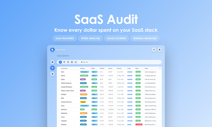 SaaS Audit - Grid