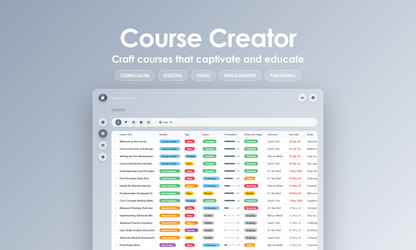 Course Creator - grid