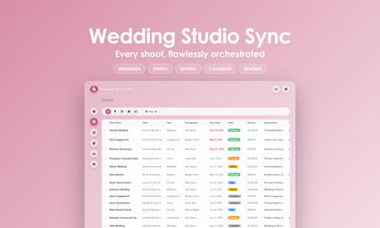 Wedding Studio Sync - Grid