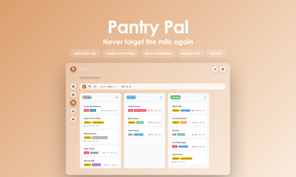Pantry Pal - kanban