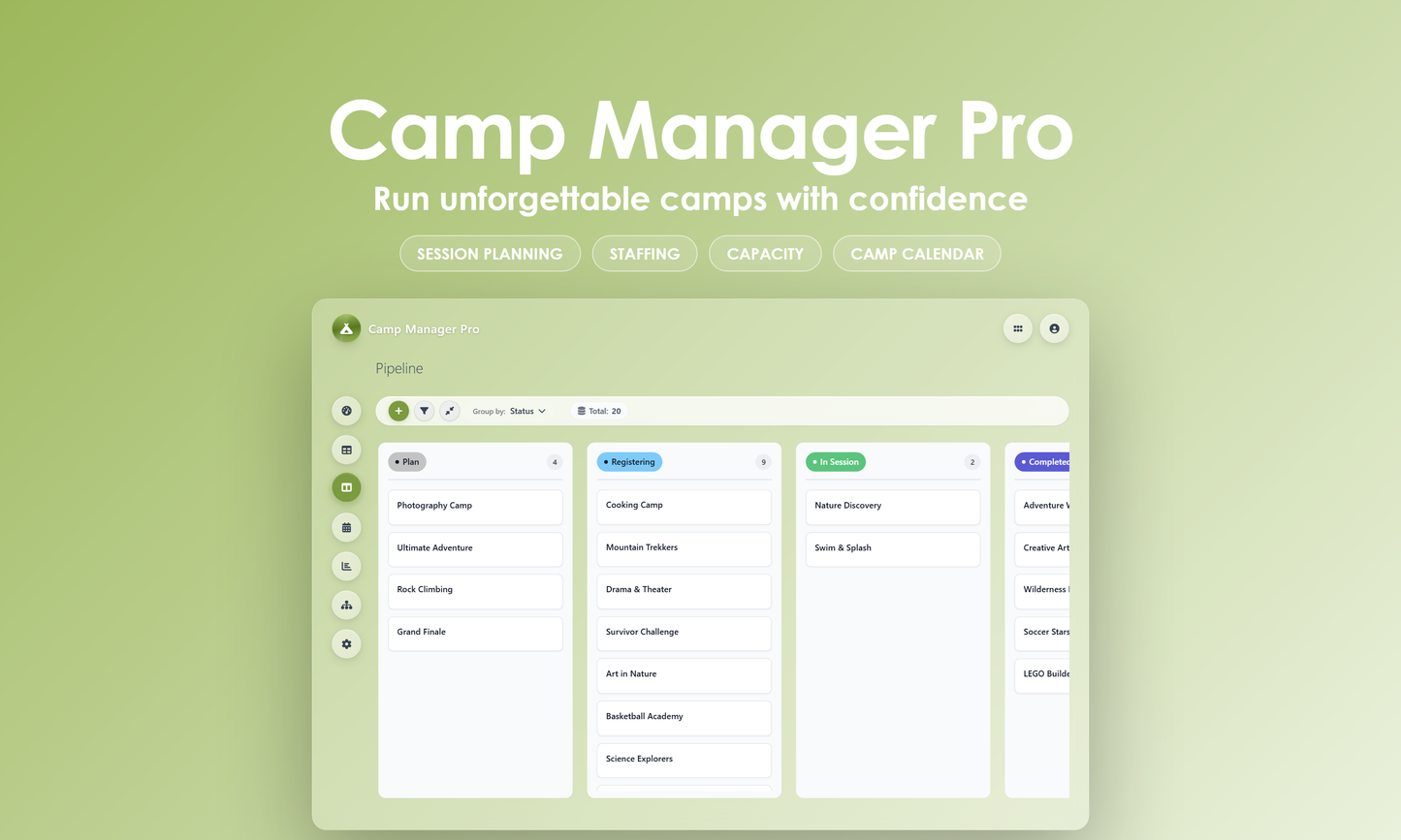 Camp Manager Pro - Kanban