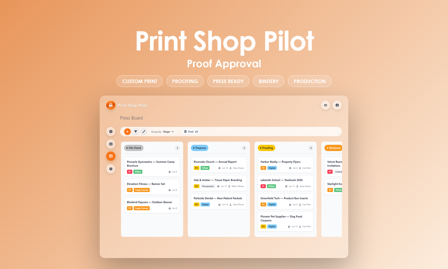 Print Shop Pilot - Kanban
