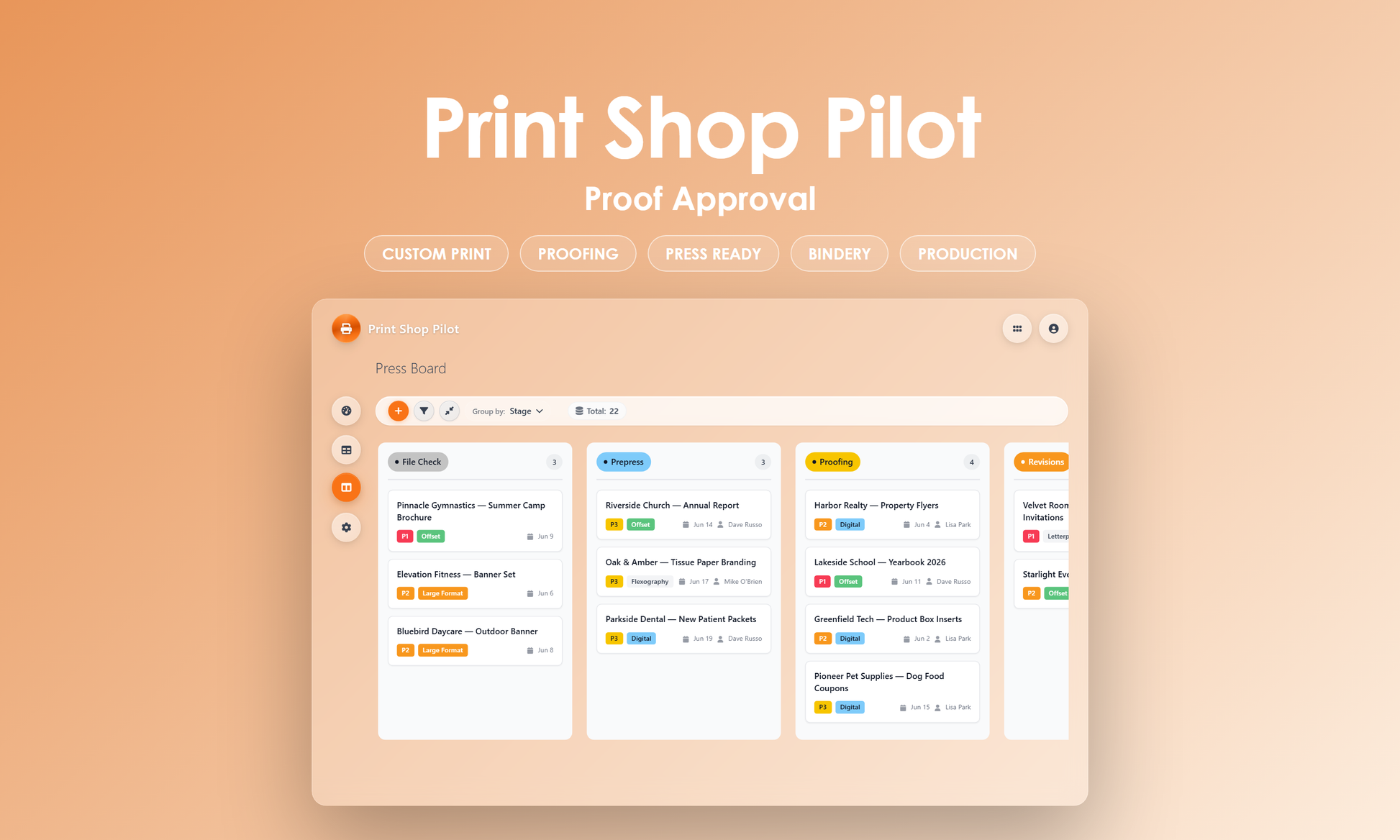 Print Shop Pilot - Kanban